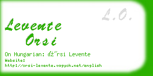 levente orsi business card